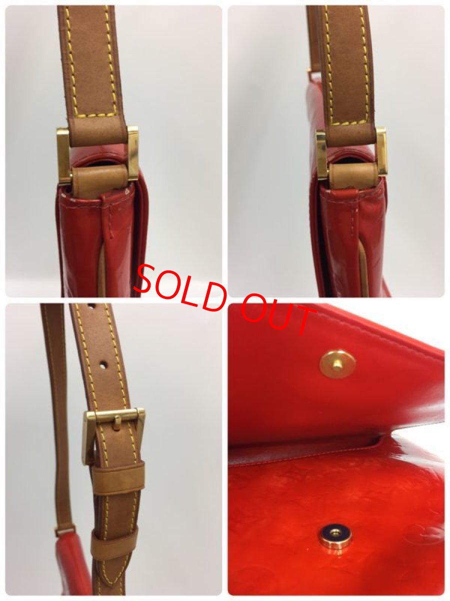 Photo7: Auth LOUIS VUITTON Vernis Red Thompson Street Shoulder bag  9L270130n (7)