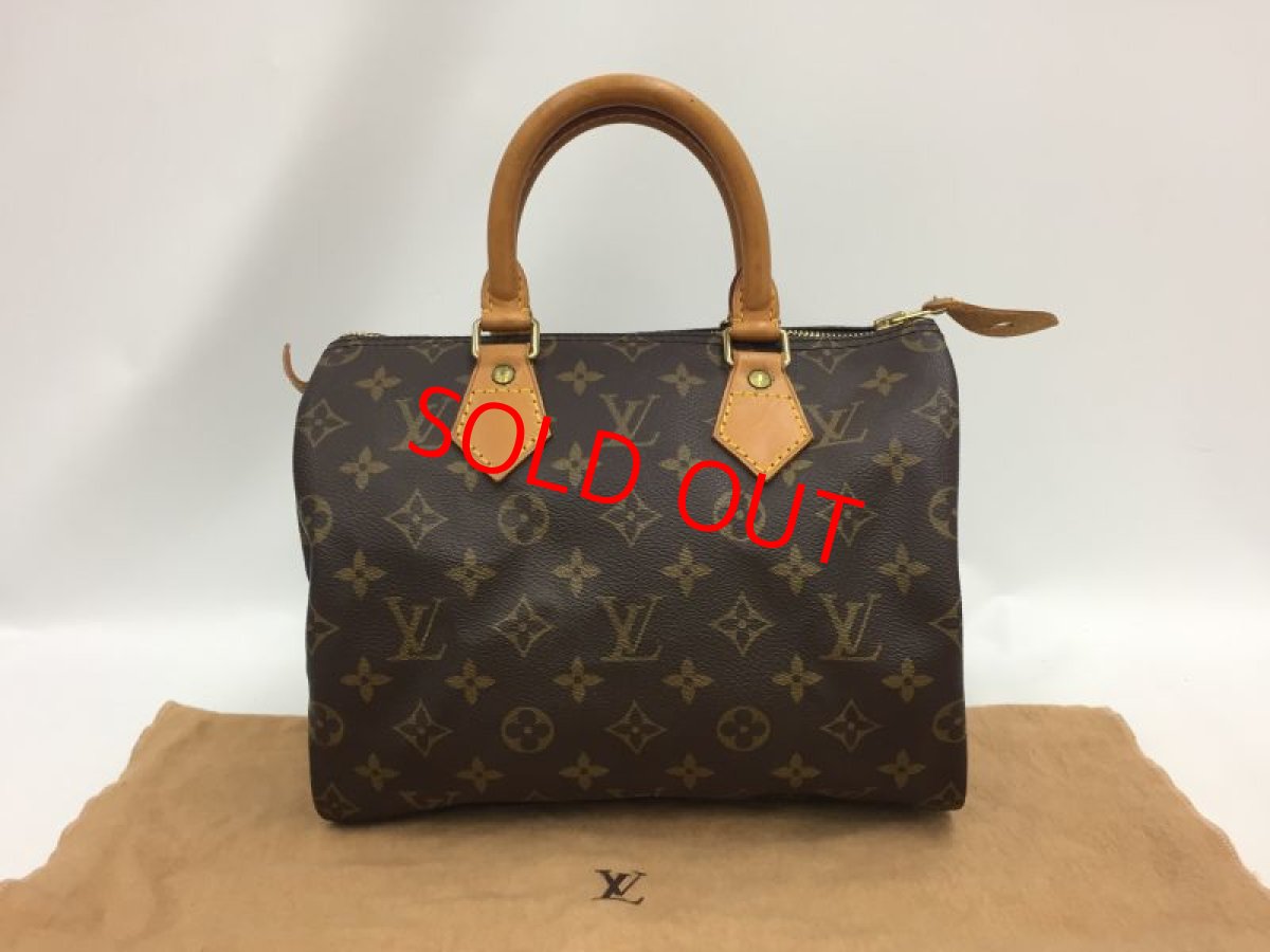 Photo1: Auth Louis Vuitton Monogram Speedy 25 Hand bag Vintage 0A090130n (1)