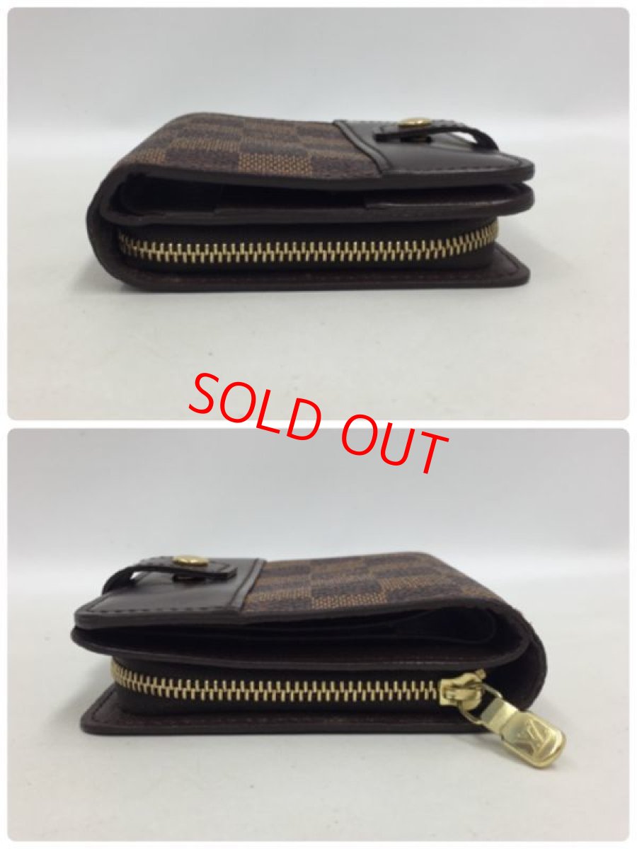 Photo3: Auth Louis Vuitton Damier Ebene compact Zip Bifold Wallet UNUSED 0A280180n (3)