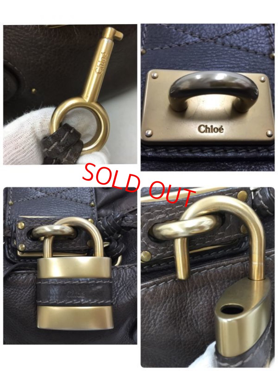 Photo12: Auth Chloe Paddington Leather Hand bag Dark Brawn Vintage 0C220020n" (12)