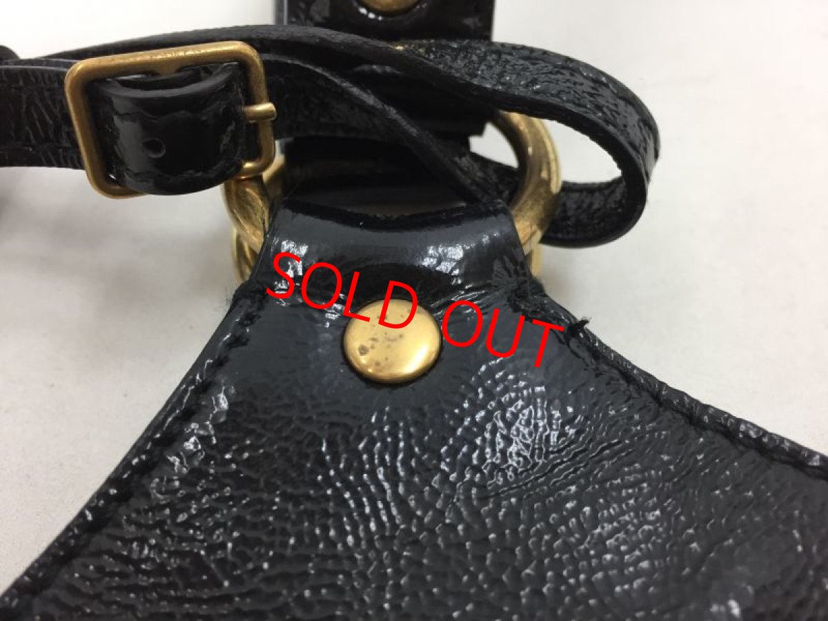 Photo9: Auth Yves Saint Laurent Patent leather Tote Hand Bag Black Vintage 0C220080n" (9)