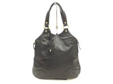 Photo1: Auth Yves Saint Laurent Patent leather Tote Hand Bag Black Vintage 0C220080n" (1)