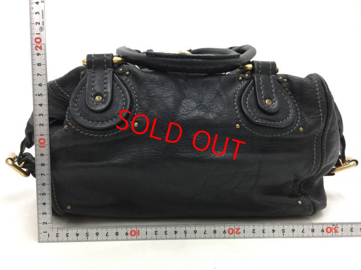 Photo2: Auth Chloe Paddington Leather Hand bag Black Vintage 0C220050n" (2)
