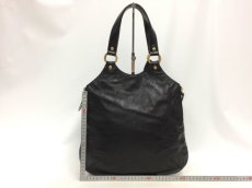 Photo2: Auth Yves Saint Laurent Patent leather Tote Hand Bag Black Vintage 0C220080n" (2)