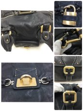 Photo11: Auth Chloe Paddington Leather Hand bag Black Vintage 0C220050n" (11)