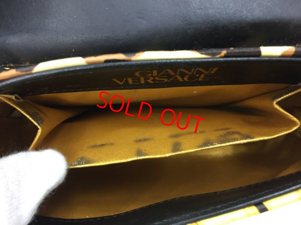 Photo7: Auth Gianni Versace Leopard Gold tone Chain Shoulder Pouch bag 0D280080n" (7)