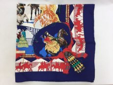 Photo2: Authentic Hermes 100% Silk Scarf H. de Watrigant 0D280100n" (2)