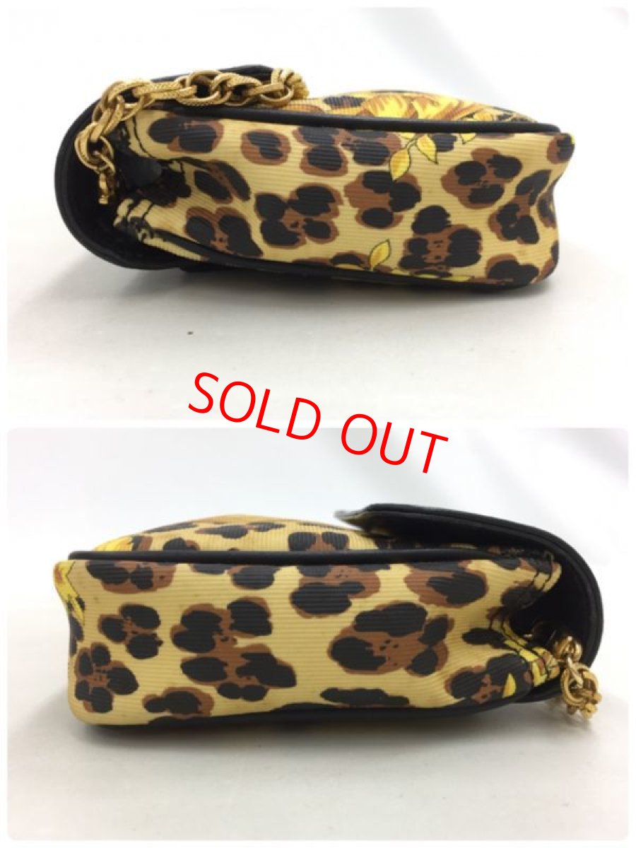 Photo10: Auth Gianni Versace Leopard Gold tone Chain Shoulder Pouch bag 0D280080n" (10)