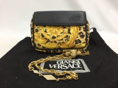 Photo1: Auth Gianni Versace Leopard Gold tone Chain Shoulder Pouch bag 0D280080n" (1)