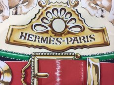 Photo3: Auth Hermes 100 % Silk Scarf gold tone "Chevaux De Trait" 0E200260n" (3)