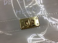 Photo5: Auth HERMES Vinyl Kelly Bag Souvenir de l' Exposition 1997 Clear Bag 0E260030n" (5)