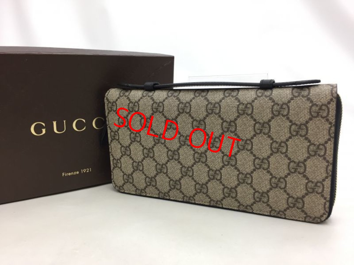 Photo1: Auth Gucci GG pattern Brown Zip around bifold organizer wallet UNUSED 0E260020n" (1)