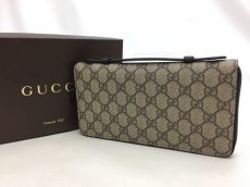 Photo1: Auth Gucci GG pattern Brown Zip around bifold organizer wallet UNUSED 0E260020n" (1)