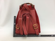 Photo2: Auth Gucci Bamboo Red Suede Backpack Shoulder bag 0E260190n" (2)