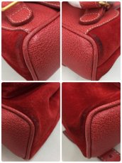 Photo9: Auth Gucci Bamboo Red Suede Backpack Shoulder bag 0E260190n" (9)