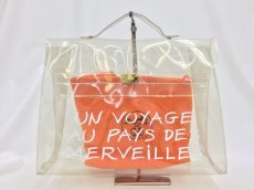 Photo1: Auth HERMES Vinyl Kelly Bag Souvenir de l' Exposition 1997 Clear Bag 0E260030n" (1)