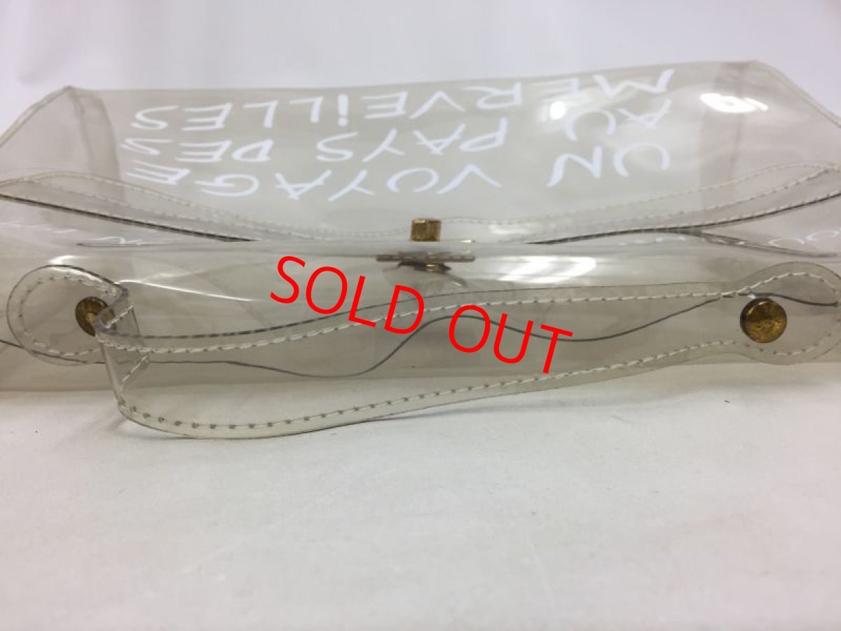 Photo4: Auth HERMES Vinyl Kelly Bag Souvenir de l' Exposition 1997 Clear Bag 0E260030n" (4)
