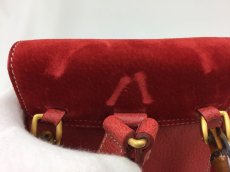 Photo4: Auth Gucci Bamboo Red Suede Backpack Shoulder bag 0E260190n" (4)