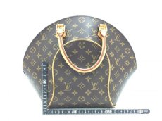 Photo2: Auth Louis Vuitton Monogram Ellipse MM Hand Bag Vintage 0F040010n" (2)
