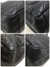 Photo6: Authentic Chanel Caviar Skin Leather GST Silver Chain Tote Shoulder bag 200210n" (6)