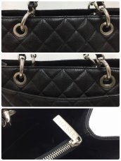 Photo7: Authentic Chanel Caviar Skin Leather GST Silver Chain Tote Shoulder bag 200210n" (7)