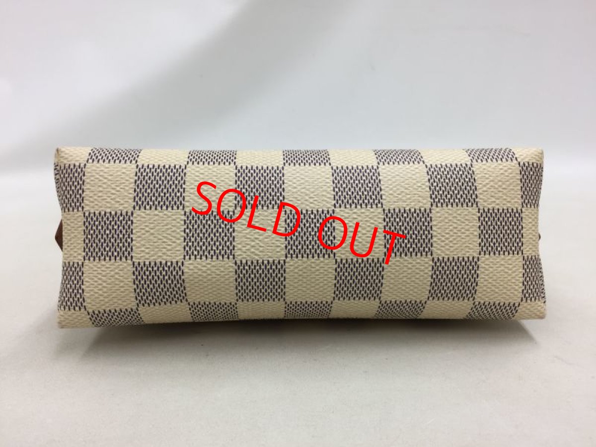 Photo3: Auth Louis Vuitton Damier Azur Pochette Cosmetic Pouch 0F230030n" (3)