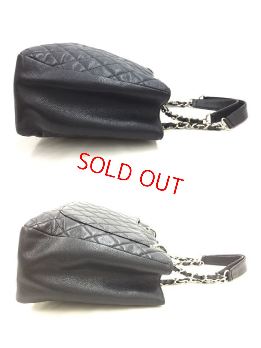 Photo10: Auth Chanel Lambskin Black matelasse Shopping Tote Shoulder bag 0G15 200601 n" (10)