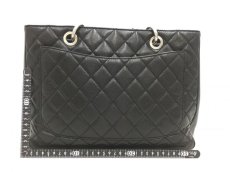 Photo2: Auth Chanel Lambskin Black matelasse Shopping Tote Shoulder bag 0G15 200601 n" (2)