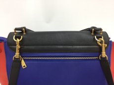 Photo4: Auth Celine Tri Color Leather TRAPEZE BAG 2 way 0G15 1911027 n" (4)