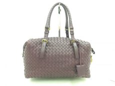 Photo1: Auth Bottega Veneta Purple Leather Intrecciato Women's Hand bag 0G15 1912009 n" (1)