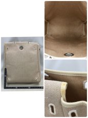 Photo11: Auith Hermes Her bag White Canvas backpack Shoulder Bag Good 0J130130n" (11)