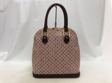 Photo1: Auth LOUIS VUITTON Alma Haut Pink Monogram Mini Lin Hand Bag  0J130300n" (1)