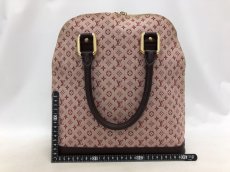 Photo2: Auth LOUIS VUITTON Alma Haut Pink Monogram Mini Lin Hand Bag  0J130300n" (2)