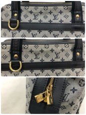 Photo10: Auth Louis Vuitton Monogram Josephine PM Blue Mini Lin Hand bag 0J130140n" (10)