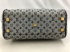 Photo3: Auth Louis Vuitton Monogram Josephine PM Blue Mini Lin Hand bag 0J130140n" (3)