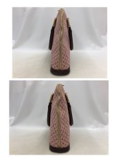 Photo9: Auth LOUIS VUITTON Alma Haut Pink Monogram Mini Lin Hand Bag  0J130300n" (9)