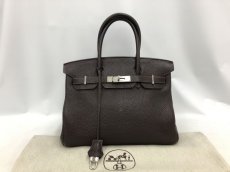 Photo1: Auth Hermes Birkin 30 togo Leather Dirk Brown Hand Bag 0J210300n" (1)