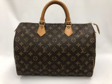 Photo1: Auth Louis Vuitton Vintage Monogram Speedy 35 Hand Bag Name written 0J290100n" (1)