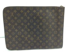 Photo2: Auth Louis Vuitton Monogram Porte Documents Briefcase Brown Clutch 9A230850MKK" (2)