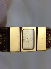 Photo5: Authentic Hermes Wristwatch Goldtone Loquet / Red Enamel Horse 9B220080MK8KK" (5)