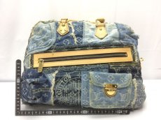 Photo3: Auth LOUIS VUITTON Limited Edition Monogram Denim Patchwork Hand Bag 8J120420m" (3)