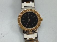 Photo4: Authentic BVLGARI 18K Gold Steel Ladies Watch Black Dial BB23SG 9B130030YK3KK" (4)