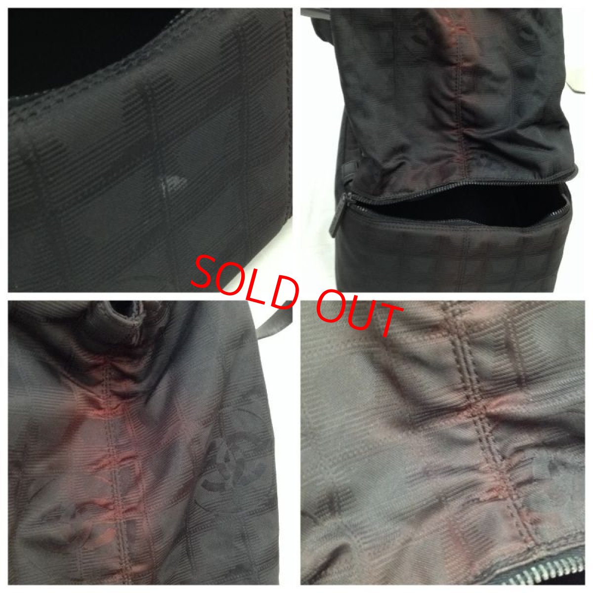 Photo12: Authentic Chanel Travel Line Boston Hand Bag Black Vintage 9D100860MKK" (12)