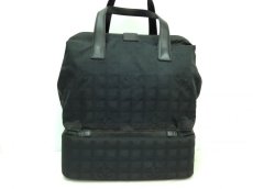 Photo2: Authentic Chanel Travel Line Boston Hand Bag Black Vintage 9D100860MKK" (2)