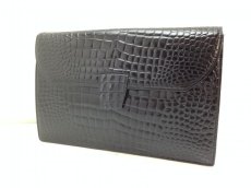 Photo1: Auth YSL Yves Saint Laurent Clutch Bag Black Vintage 9B211130MKK" (1)