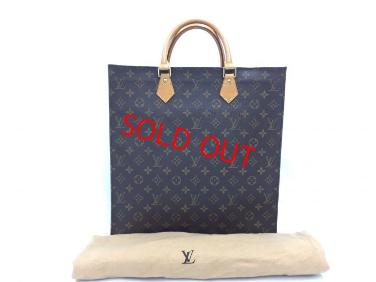 Photo1: Auth Louis Vuitton Vintage Monogram SAC PLAT HAND TOTE BAG 0L100090n" (1)