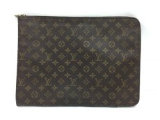 Photo1: Auth Louis Vuitton Monogram Porte Documents Briefcase Brown Clutch1A060040n" (1)