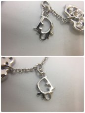 Photo9: Auth Dior Silver tone DR Logo butterfly motif Necklace 1A200090n" (9)