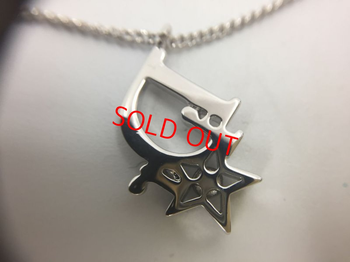 Photo7: Auth Dior Silver tone DR Logo DIOR Star motif Necklace 1A200130n" (7)