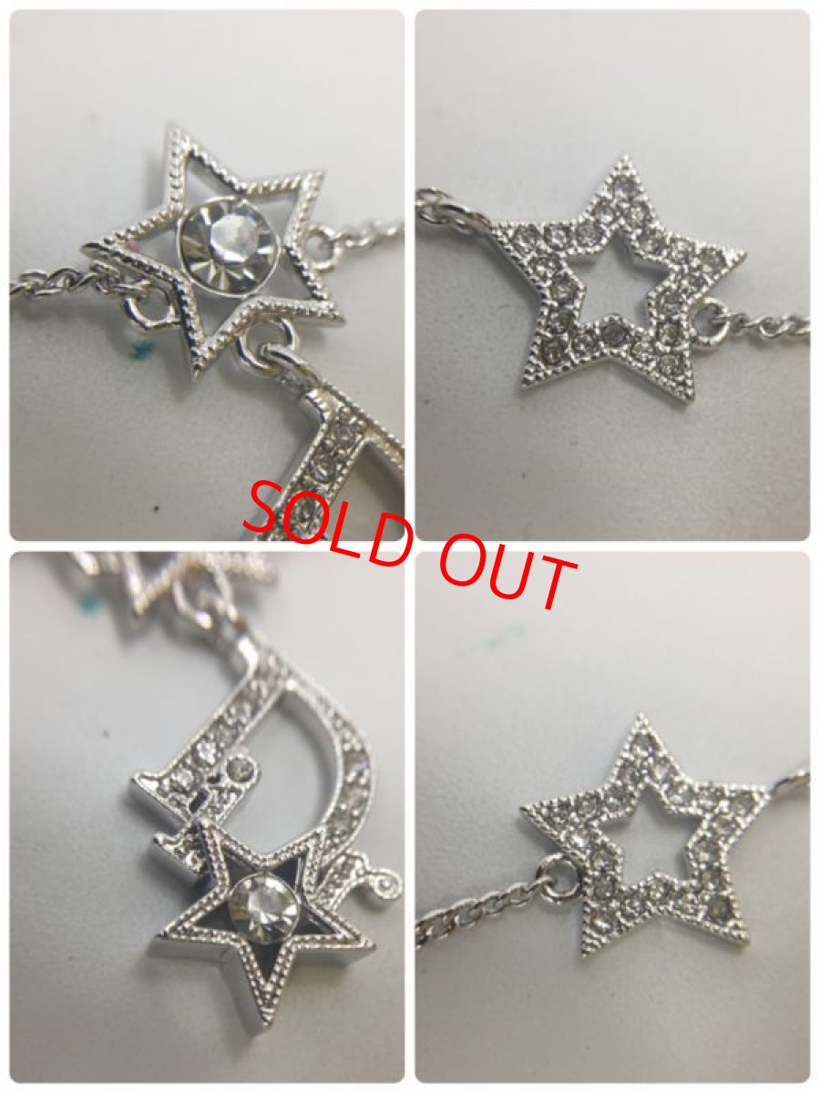 Photo9: Auth Dior Silver tone DR Logo Star motif Necklace 1A200070n" (9)